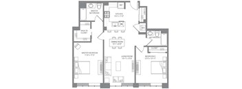 A black and white image of a house floor plan.