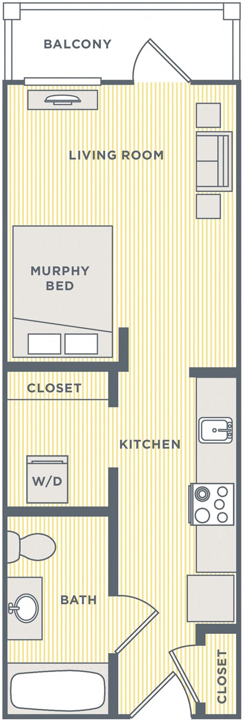 a floor plan of a room with a bathroom and a living room