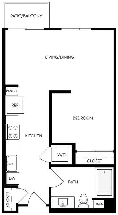 E1 Floor Plan at Exhibit at J Town, San Jose, CA