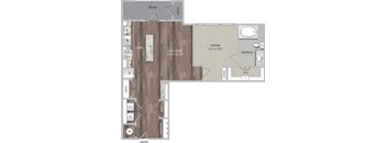 a floor plan of a living room and a dining room