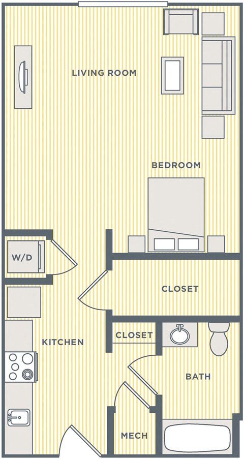 a floor plan of a house with a kitchen and a living room