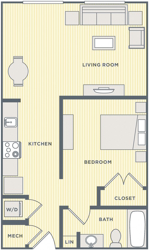 a floor plan of a house with a kitchen and a living room