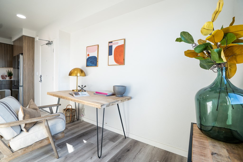 work space with desk