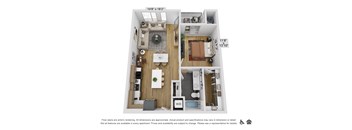 the floor plan 1 bedroom 1199 sq ft