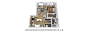 a 1 bedroom floor plan  summit  503 sq ft