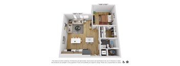 a 1 bedroom floor plan  studio