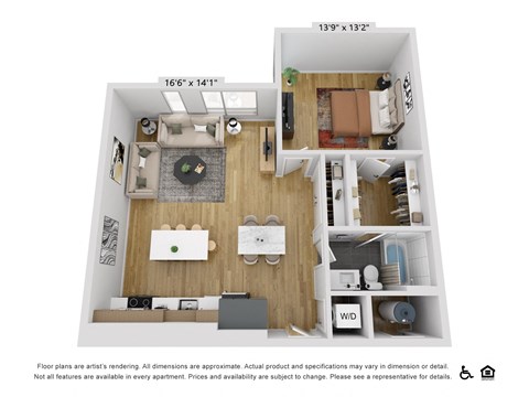 a 1 bedroom floor plan  studio