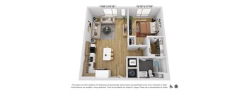 a 1 bedroom floor plan  summit  460 sq ft