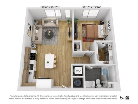 a 1 bedroom floor plan  summit  460 sq ft