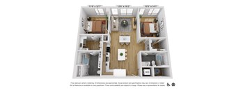 a 3 bedroom floor plan with a bathroom and a living room