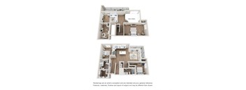 a floor plan of a 3 bedroom apartment