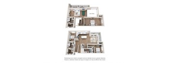 a floor plan of a house with a bedroom and a living room
