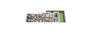 a 3 bedroom floor plan of a 2100 sq ft house