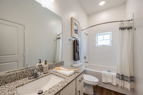 a bathroom with a sink toilet and a shower