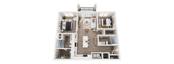 a 1 bedroom floor plan  395