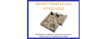 A floor plan is available for a short-term lease.