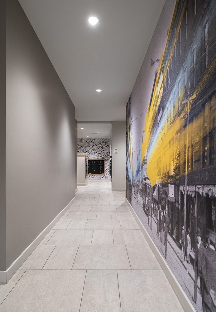 New Art in Renovated Hallway