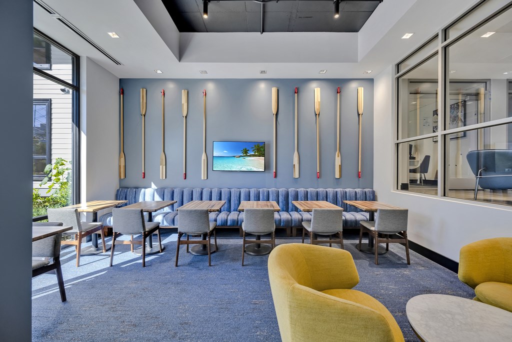 Co-Working Lounge with plush seating and collaborative working nooks.