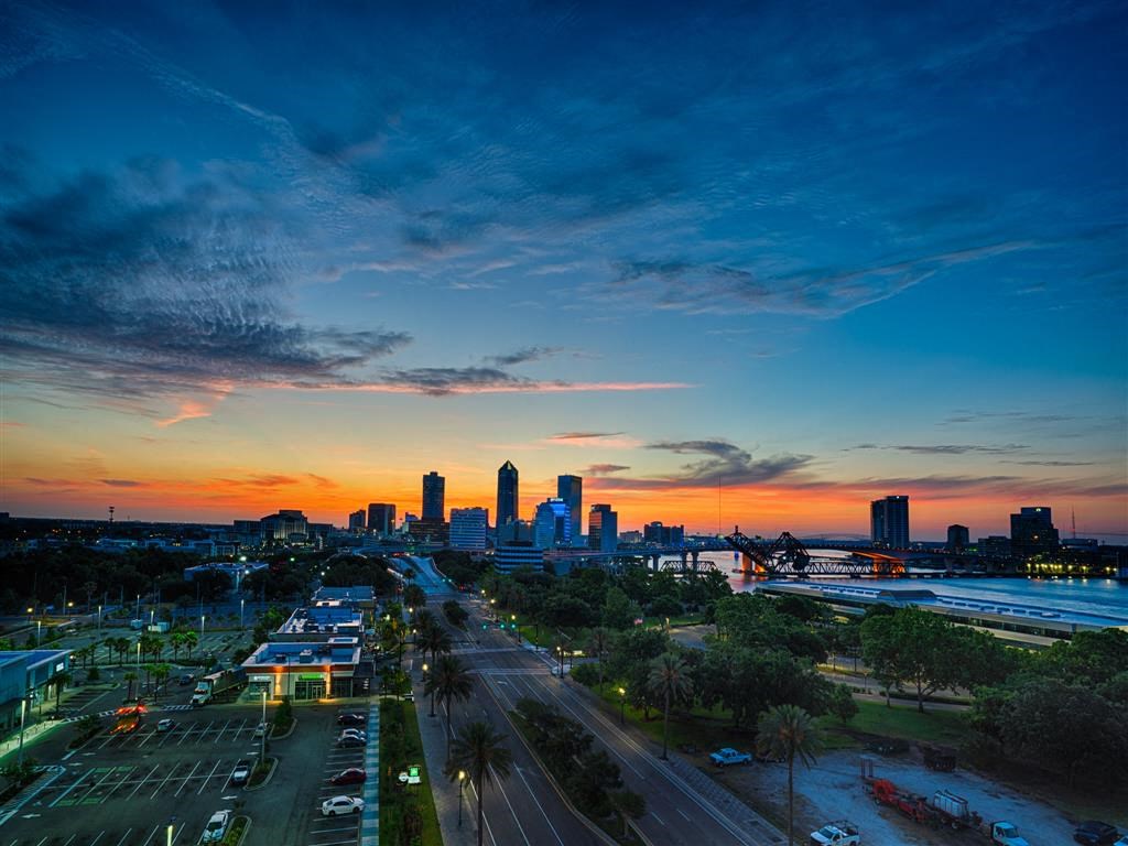 Night Exterior View Of City at Vista Brooklyn, Jacksonville