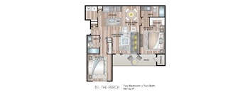 The Perch 987 Sq.Ft. FP at Blu on the Boulevard, Louisiana