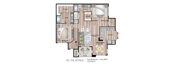 The Retreat 1,276 Sq.Ft. FP at Blu on the Boulevard, Baton Rouge, LA, 70810