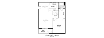 1 Bedroom 800 Sq. Ft Floorplan at Stride West, Albuquerque, NM