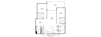 B19 2 Bed Floorplan at Grey House, Texas, 77027