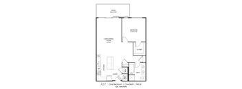 A27 1 Bed Floorplan at Grey House, Houston, TX, 77027