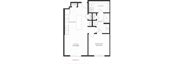 floor plan of the first floor of a modern house