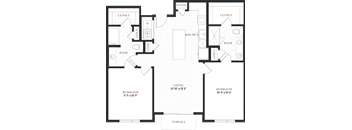 two bedroom floorplan
