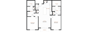 two bedroom floorplan