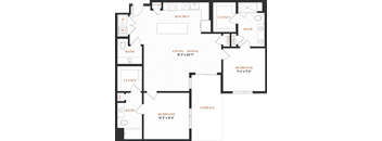 two bedroom floorplan
