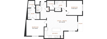 two bedroom floor plan