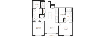 two bedroom floorplan