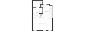 a floor plan of a bedroom apartment
