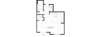 a floor plan of a house with bedrooms and a kitchen and a living room