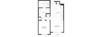a floor plan of a bedroom apartment