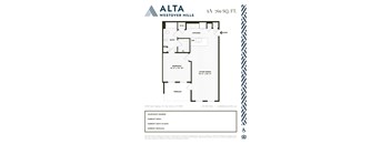 A floor plan for a 1A 769 SQ. FT. apartment in Alta Westover Hills.
