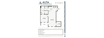 A floor plan for an Alta Westover Hills apartment.