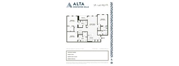A floor plan for an Alta Westover Hills apartment.