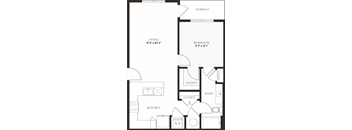 a floor plan of a bedroom apartment with a bathroom and a living room