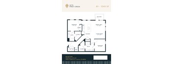 A floor plan for a 1248 square foot home at Alta Piney Creek.
