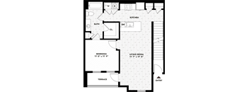 One bedroom floor plan