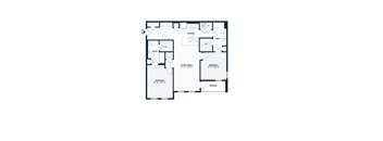 a floor plan of a home with a bedroom and a living room