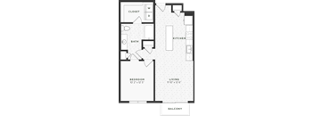 One bedroom floor plan