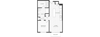 One bedroom floor plan