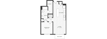 One bedroom floor plan