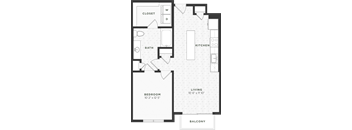 One bedroom floor plan