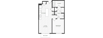 One bedroom floor plan