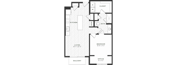 One bedroom floor plan